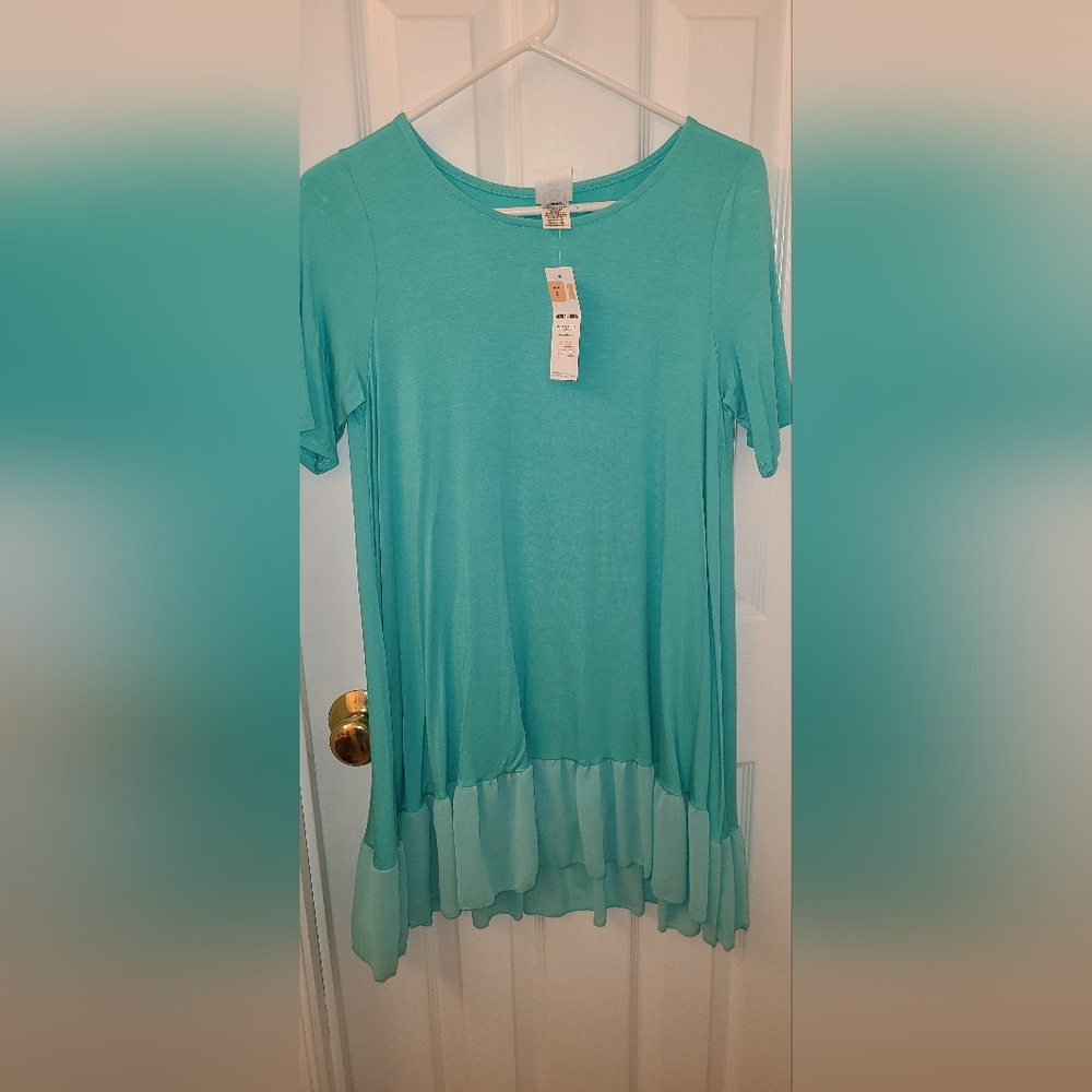 Agnes & Dora chiffon ruffle tunic